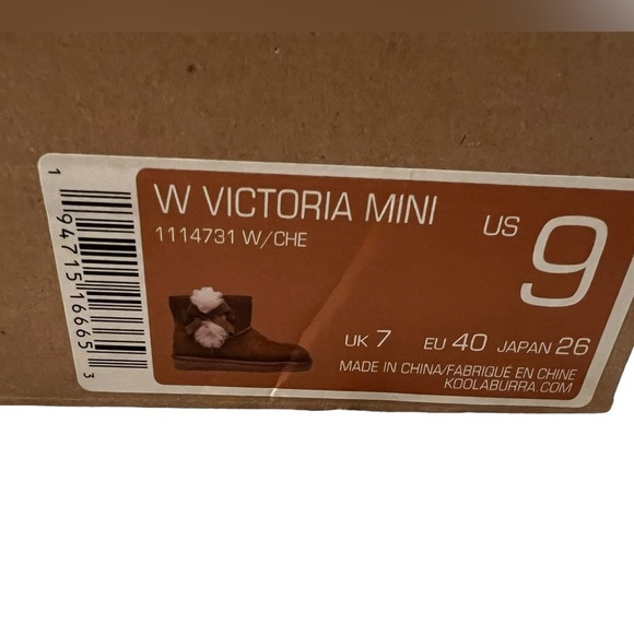 NIB Koolaburra by UGG Women’s Victoria Mini Boots in Chestnut size 9 - Picture 8 of 9